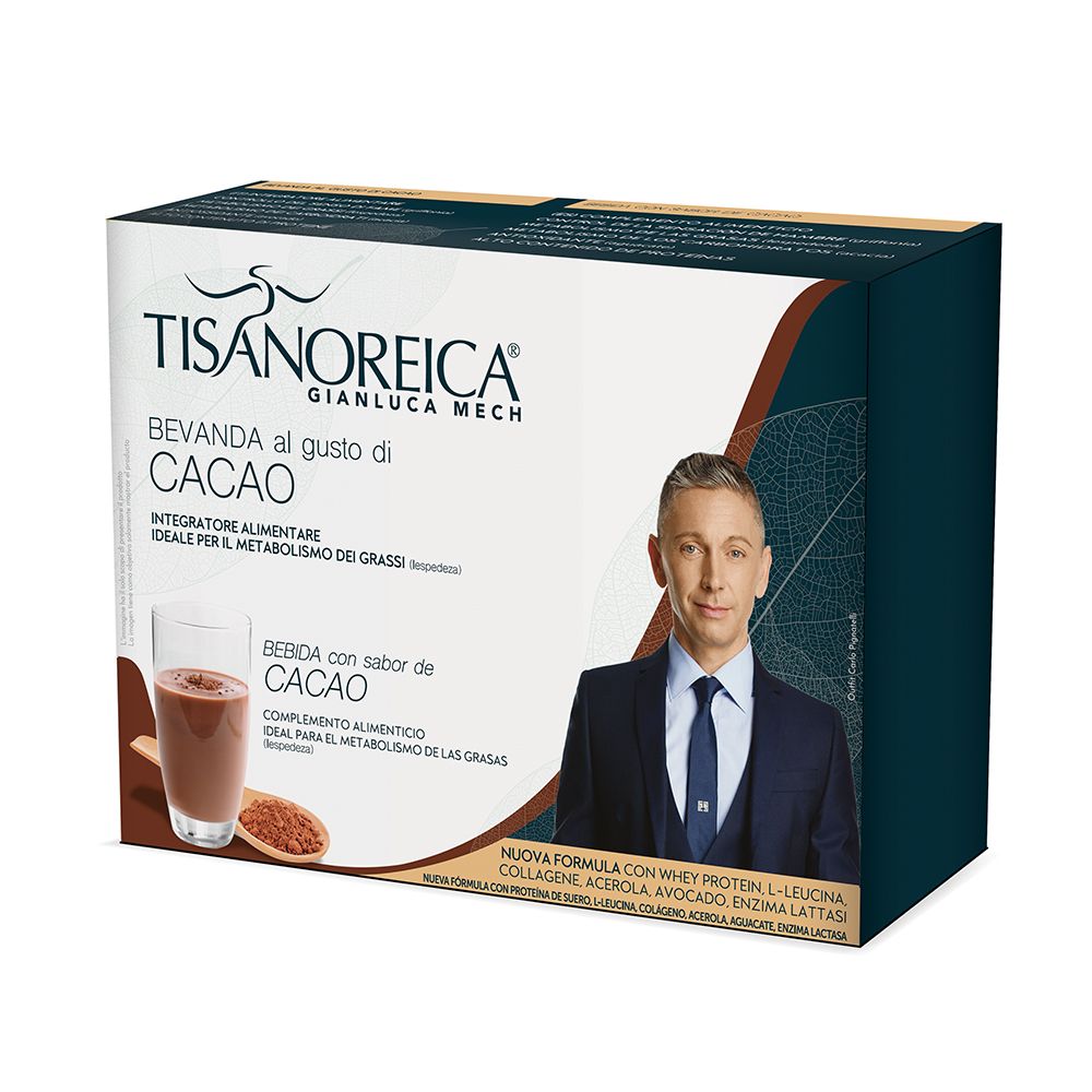 Tisanoreica Bevanda Al Gusto Di Cacao Integratore Alimentare, 4 Bustine