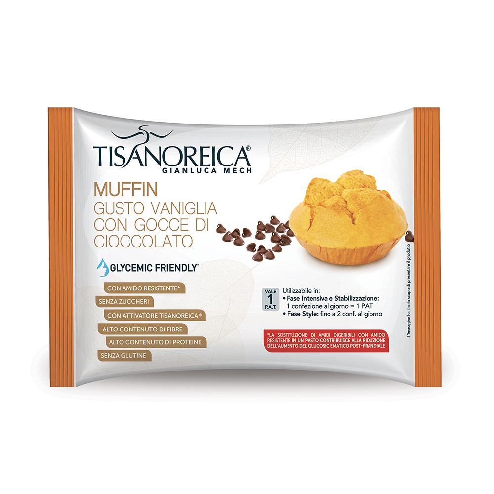 Tisanoreica Style Muffin Vaniglia Gocce Cioccolato 40g - Muffin Alla Vaniglia Con Gocce Cioccolato Glycemic Friendly
