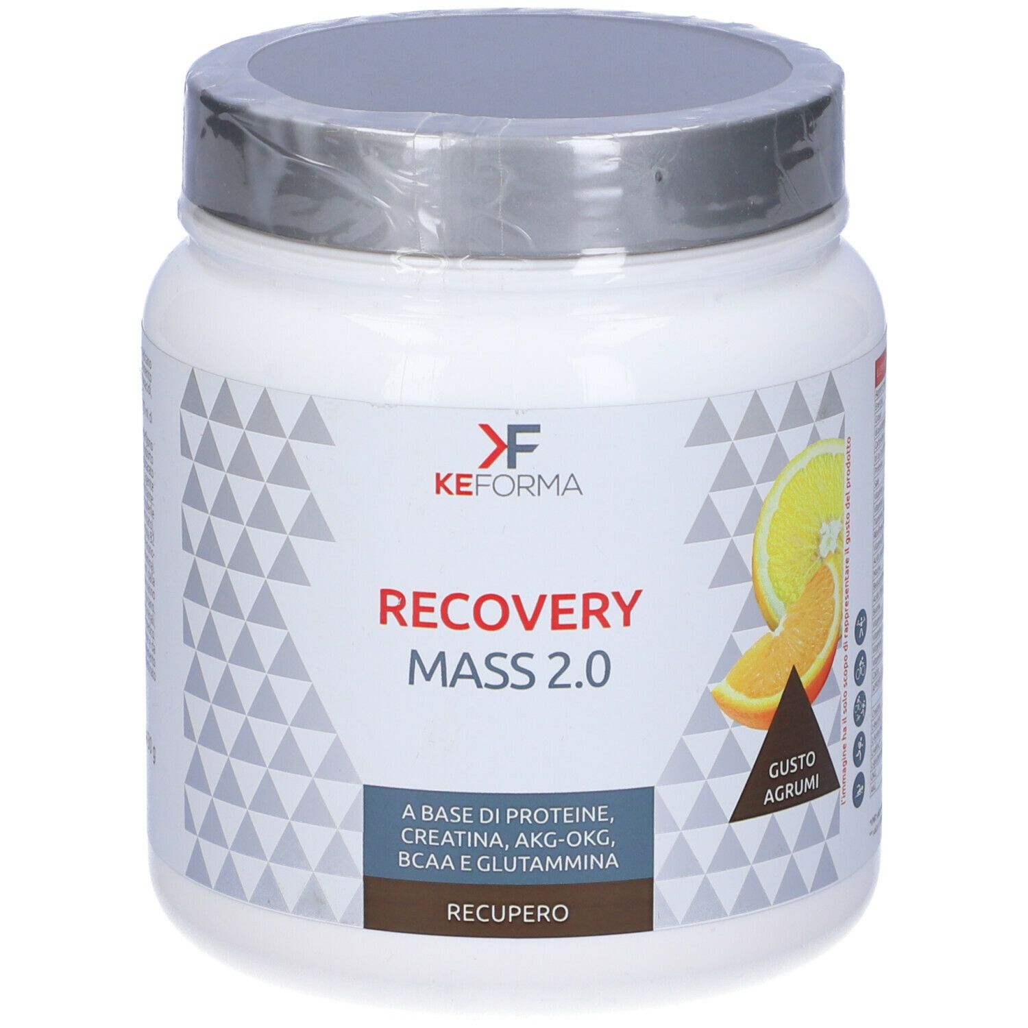 KeForma Recovery Mass Integratore Massa Muscolare in Polvere gusto Agrumi, 360g