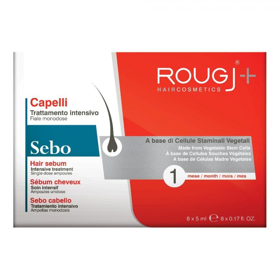 Rougj Fiale Sebo Trattamento Cuoio Capelluto 8 Fiale da 5 ml - ROUGJ