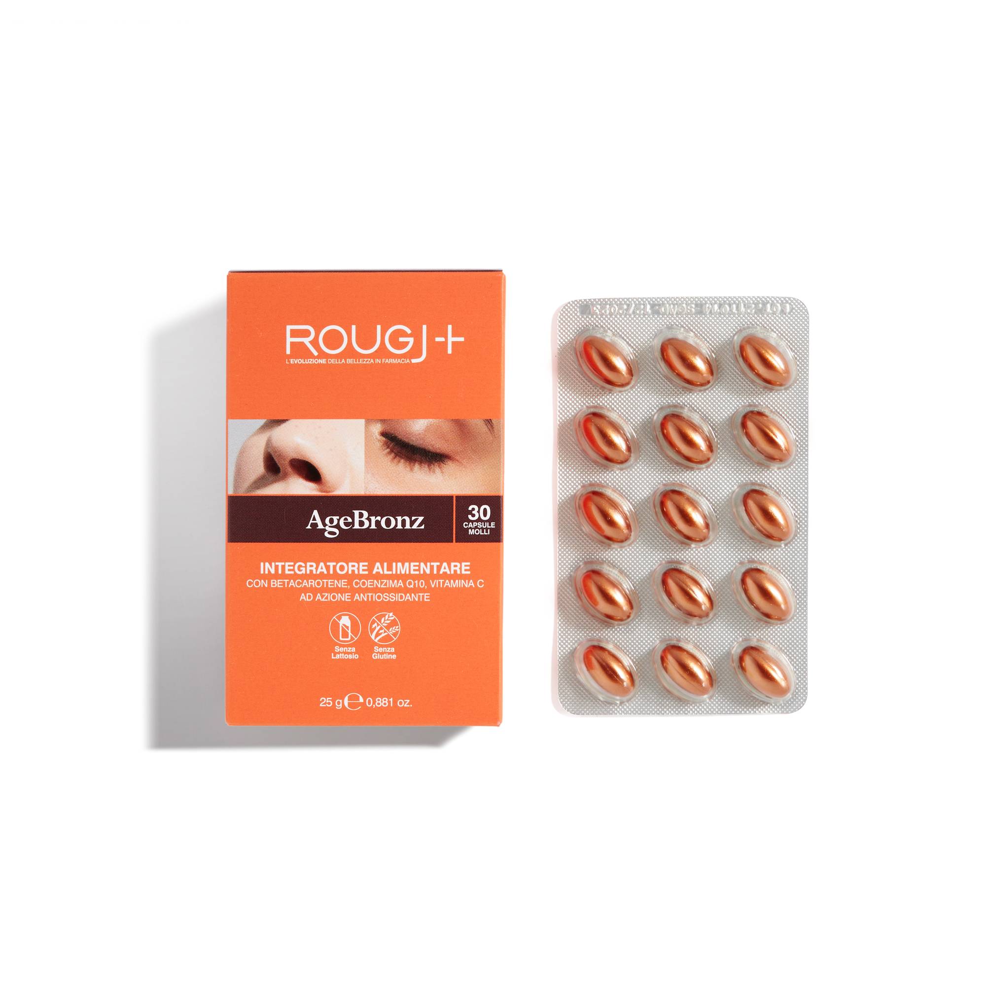 Rougj Caps AgeBronz Integratore Alimentare - Risparmia il 10% con codice: rouj0826 1 pz Capsule — confronto prezzi