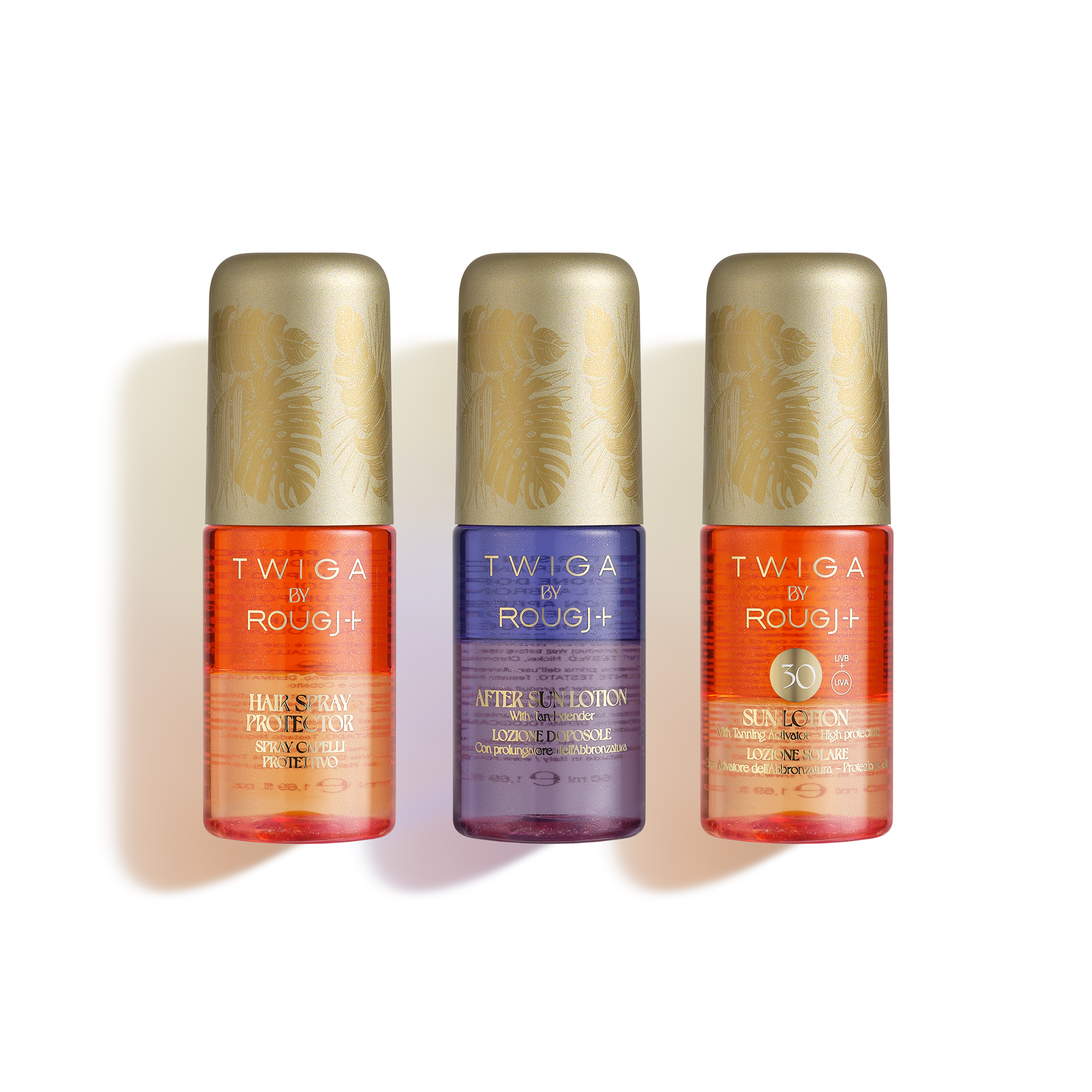 Rougj Twiga Set Con Solare Spf 30 + Spray Capelli + Lozione Doposole 3x50ml