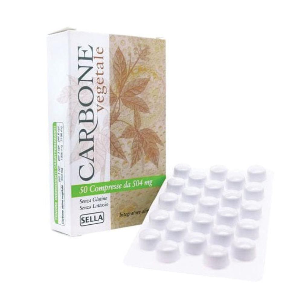 Sella Carbone Vegetale Integratore Alimentare, 50 Compresse