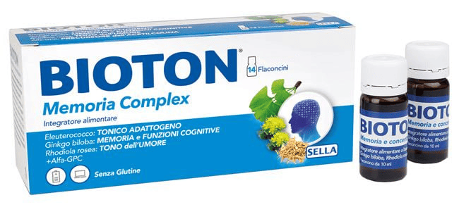 Bioton Memoria Complex Integratore per la Memoria e Tono dell'Umore 14 Flaconcini