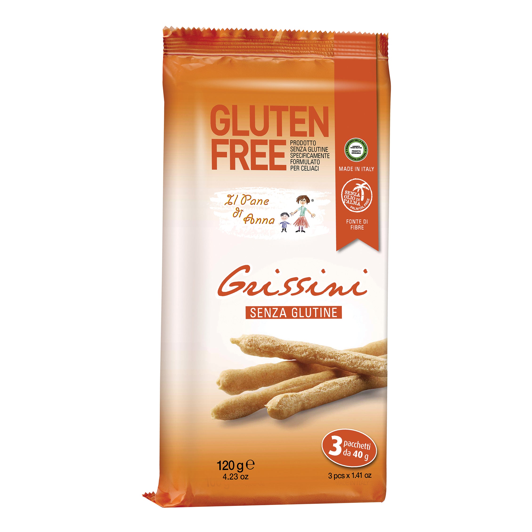 Pane Anna Grissini Senza Glutine E Latte 3 Pezzi 40 G 3x40 g