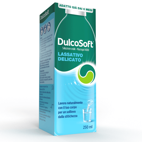 DulcoSoft Macrogol Soluzione Orale 250 ml Lassativo per Stitichezza