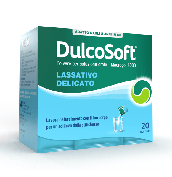 DulcoSoft Macrogol Polvere Lassativo 20 Bustine per Stitichezza
