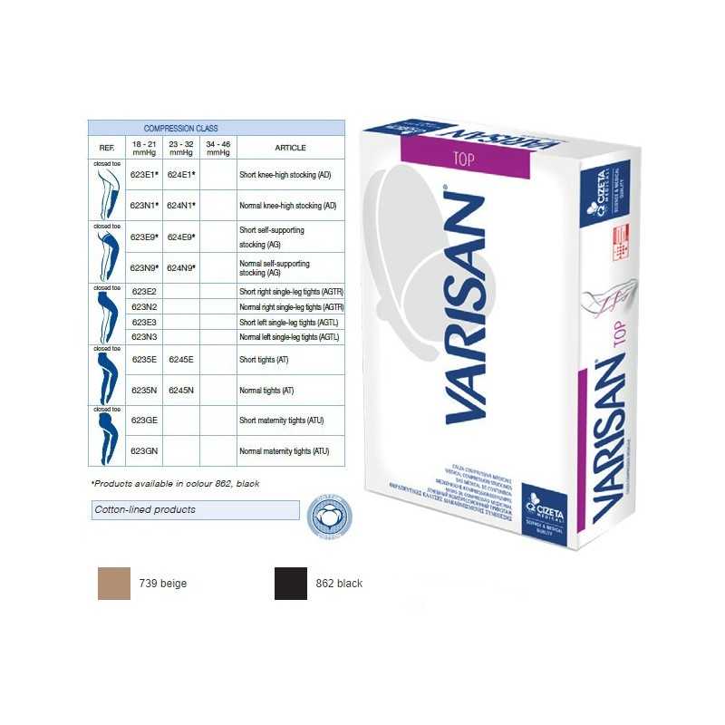 Varisan top ccl 1 calza autoreggente ag pc corto beige 4 normale