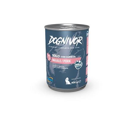 Dognivor Patè Gusto Maiale Farro e Zucca Cibo Umido per Cani 400 g