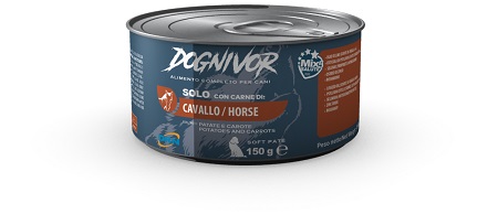 Dognivor Patè Gusto Cavallo Patate e Carote Cibo Umido per Cani 150 g