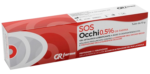 Gel Oftalmico Lubrificante Dexpantenolo 5% Sos Occhi 0,5% 10 G g oftalmico