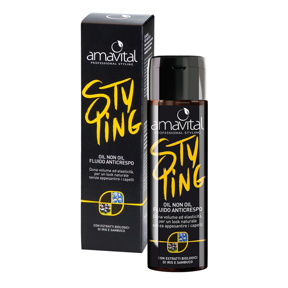 Oficine Cleman Amavital - Styling Oil Non Oil Fluido Anti Crespo, 200ml