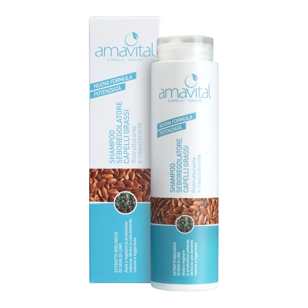 Oficine Cleman Amavital - Shampoo Seboregolatore Capelli Grassi, 250ml