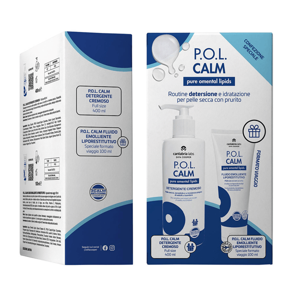 Pol Calm Detergente Cremoso 400 ml + Pol Calm Fluido Emolliente Liporestitutivo 100 ml
