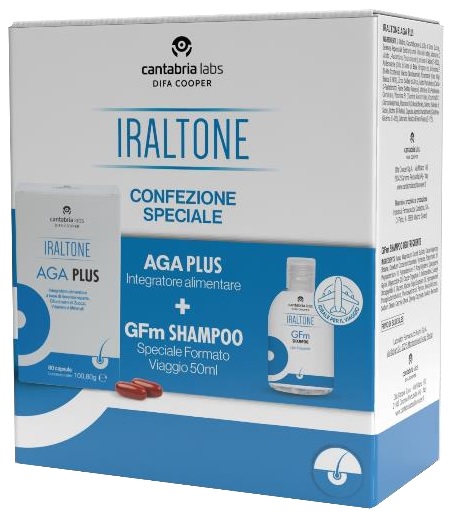 Iraltone Aga Plus 60 capsule + GFM Shampoo per Uso Frequente 50 ml