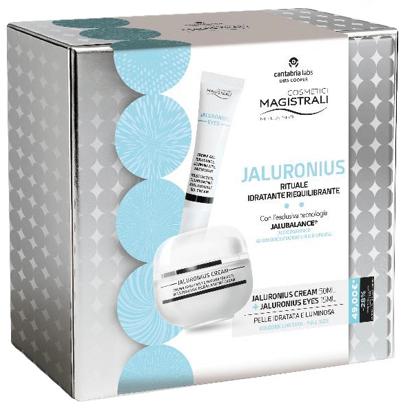 Cantabria Labs Cofanetto Edizione Limitata Jaluronius Gel Occhi Antirughe + Crema Viso Idratante 1 pz Set