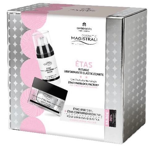 Cosmetici Magistrali Etas Cofanetto Rituale Uniformante Elasticizzante con Etas Viso 50 ml + Etas Contorno Occhi 15 ml