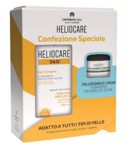 Heliocare 360° 100+ Gel Cream Con Jaluronius Inclusa 15 ml Set