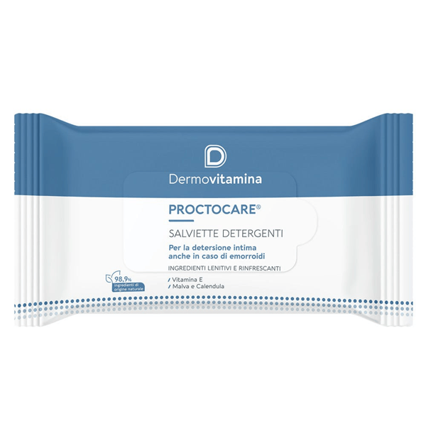 Dermovitamina Proctocare Salviettine Igiene Anale e Intima 15 Pezzi