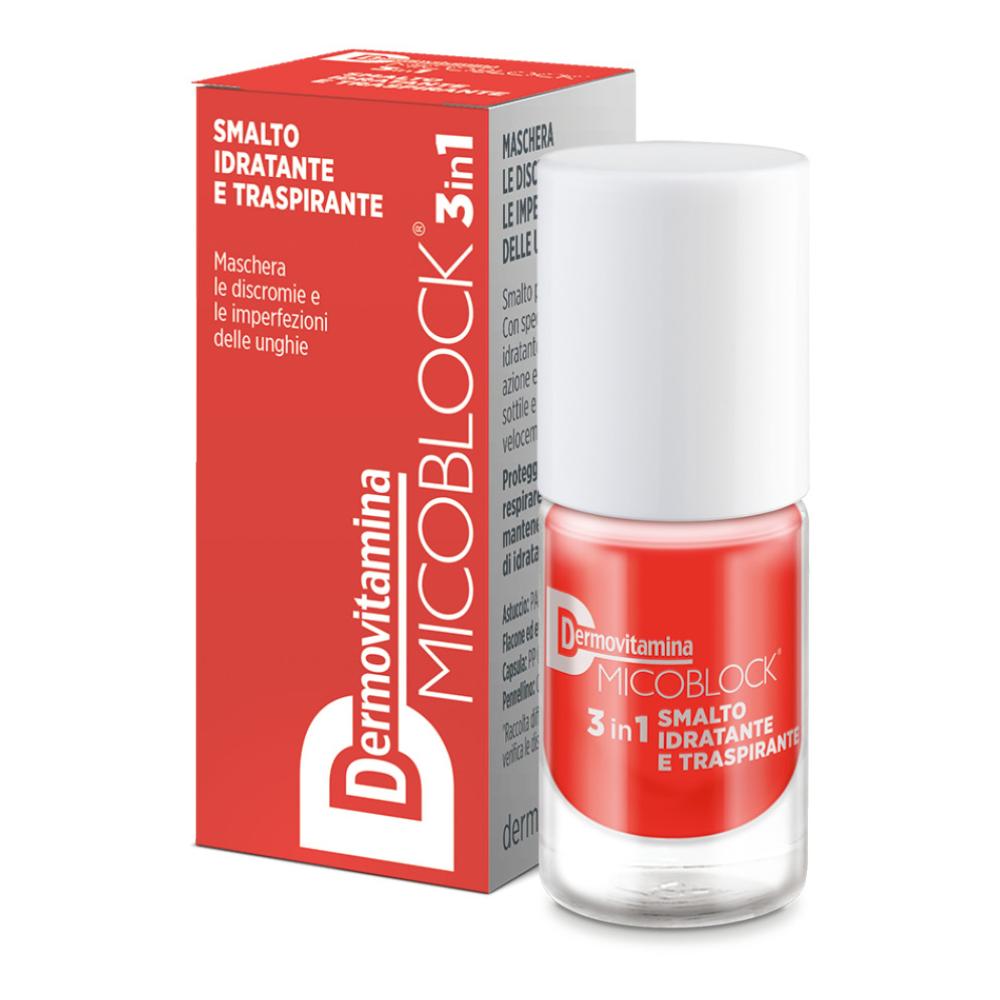 Dermovitamina micoblock 3 in 1 smalto idratante e traspirante arancio brillante 5 ml
