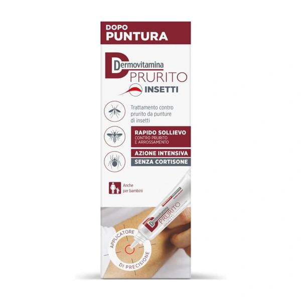 Dermovitamina Prurito Crema Dopo Puntura 15 ml Lenitiva Prurito e Arrossamenti