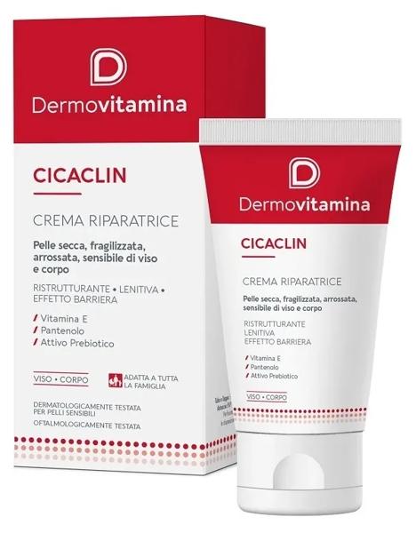 Dermovitamina Cicaclin Crema Riparatrice Lenitiva per Cicatrici e Irritazioni 50 ml