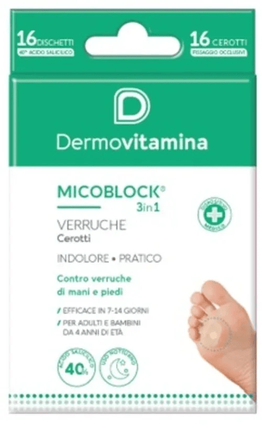 Dermovitamina Micoblock 16 Cerotti per Verruche — confronto prezzi