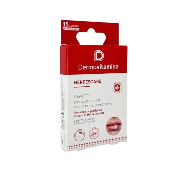 Cerotti Con Acido Ialuronico 0,5% Dermovitamina Herpescare 15 pz Cerotto