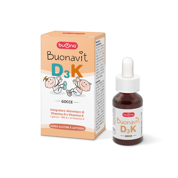 Buonavit D3K Integratore Di Vitamina D e K Per Bambini Gocce 12 ml