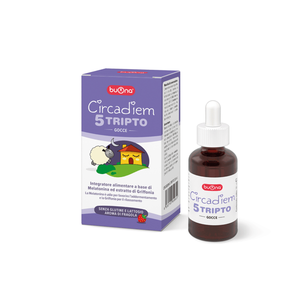 Buona Circadiem 5 Tripto Integratore Bambini per Sonno e Rilassamento Gocce 30 ml