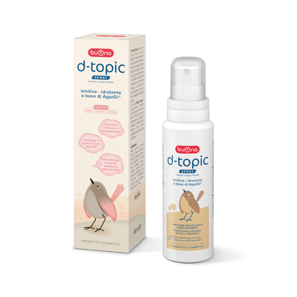 Buona D-Topic Crema Spray Lenitiva Idratante per Bambini e Neonati 100 ml