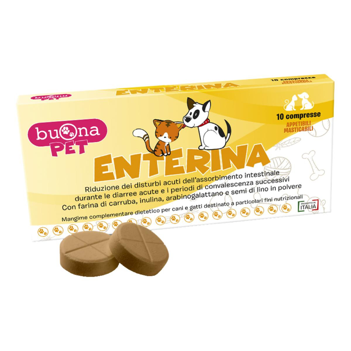 Enterina Integratore Disturbi Intestinali Cani e Gatti 10 Compresse