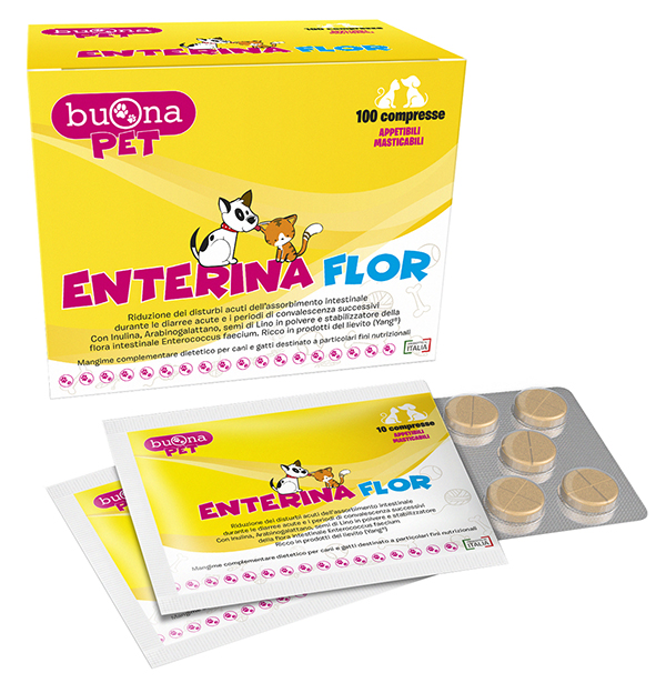 Enterina Flor Integratore Disturbi Intestinali Cani e Gatti 100 Compresse — confronto prezzi