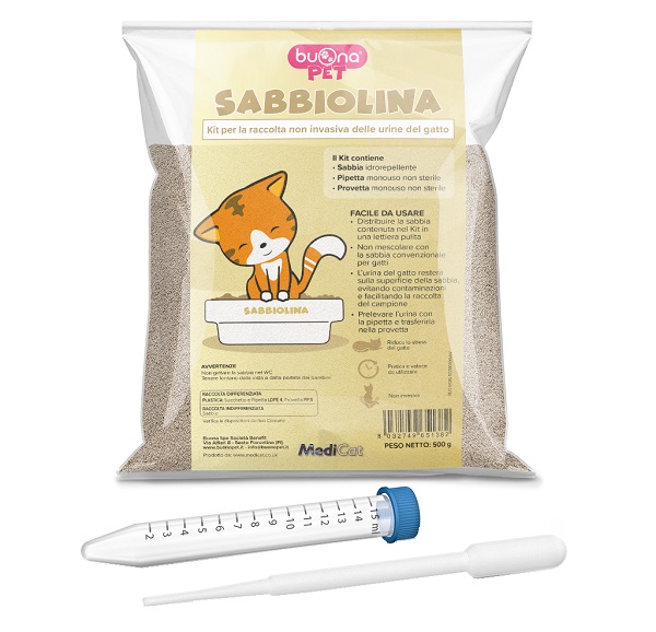 Buonapet sabbiolina kit con sabbia idrorepellente 500 g + pipetta monouso non sterile + provetta monouso non sterile — confronto prezzi