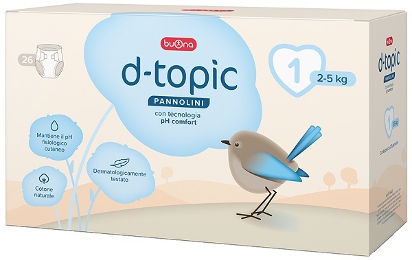D-topic Pannolini Per Bambini Taglia 1 2-5kg 26 Pezzi — confronto prezzi