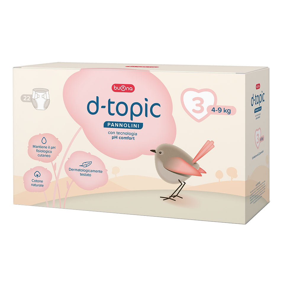 Buona D-Topic Pannolini Taglia 3 22 Pannolini Protezione e comfort per la pelle delicata — confronto prezzi