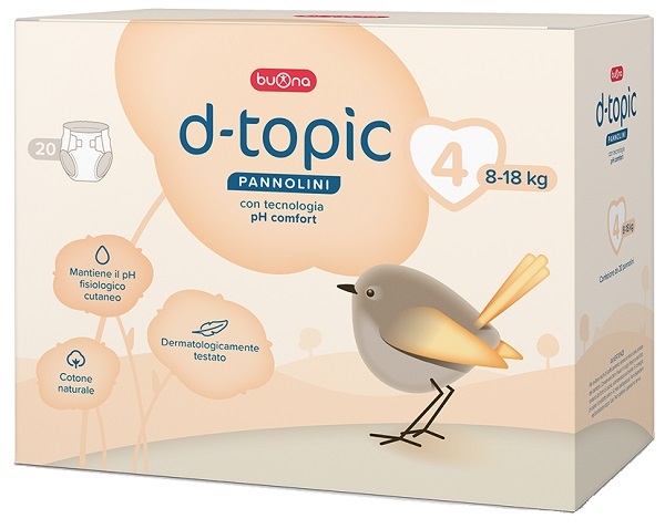 Buona D-Topic Pannolini Taglia 4 20 Pannolini Protezione e comfort per la pelle delicata — confronto prezzi