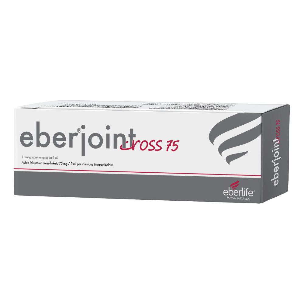 Siringa intra-articolare preriempita eberjoint cross 75 acido ialuronico cross-linkato 75 mg/3 ml 1 pezzo