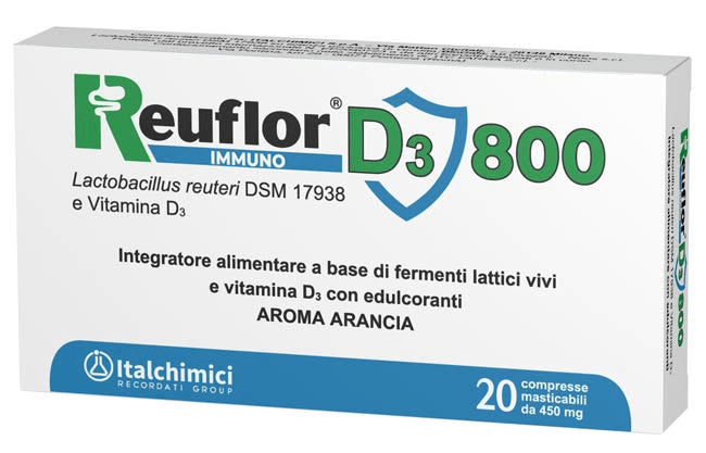 Reuflor D3 800 Integratore Benessere Intestinale 20 Compresse Masticabili