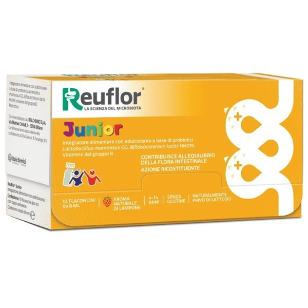 Reuflor Junior Integratore Probiotici per Bambini 10 Flaconcini da 10ml