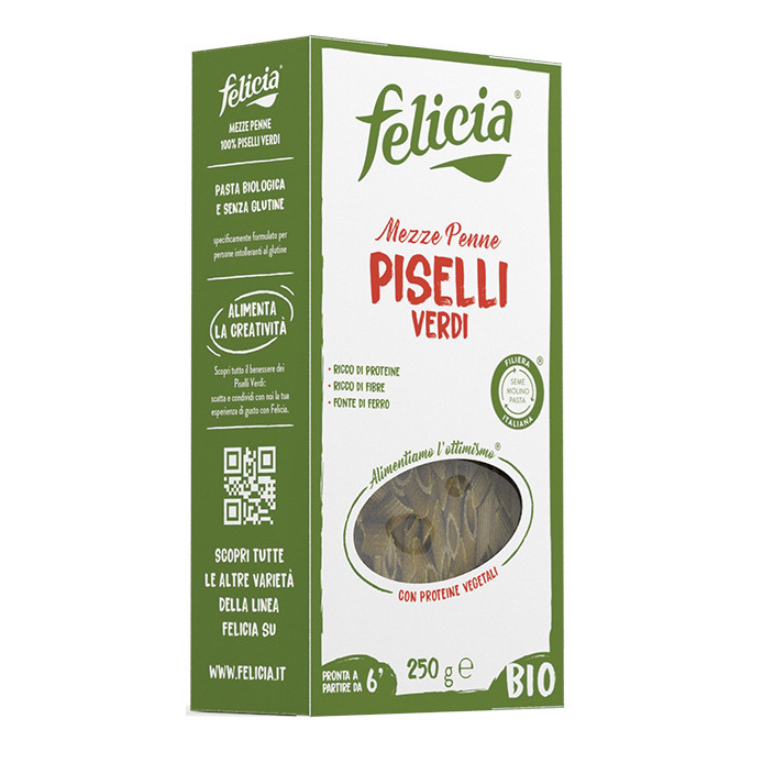 Andriani Felicia Bio Mezze Penne Piselli Verdi 250 G
