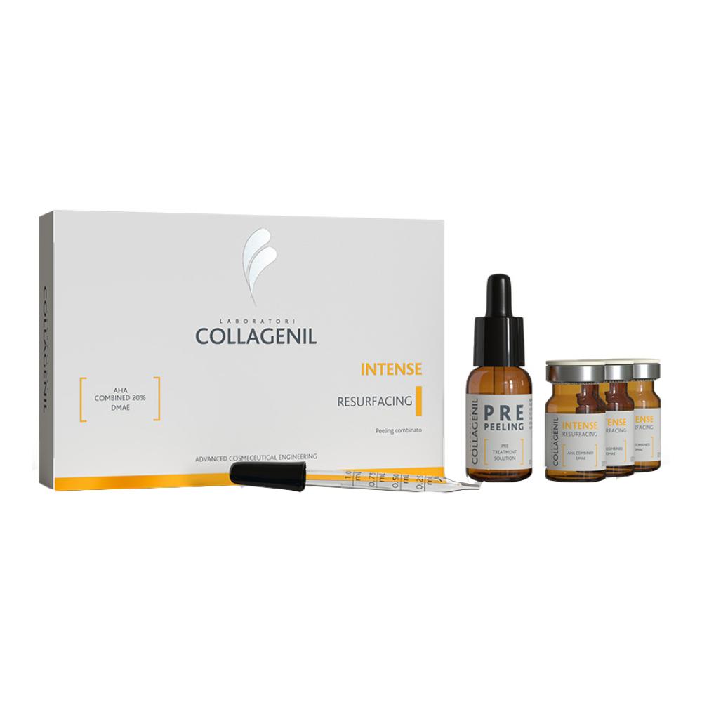 Collagenil Intense Resurfacing Peeling Combinato Al Collagene 3 Flaconcini 5ml Con Soluzione Detergente 15ml