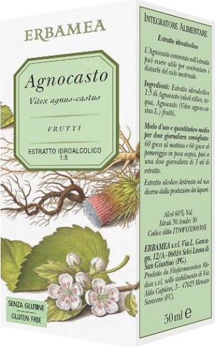 Erbamea Agnocasto - Integratore in gocce per i disturbi del ciclo mestruale, 50 ml — confronto prezzi