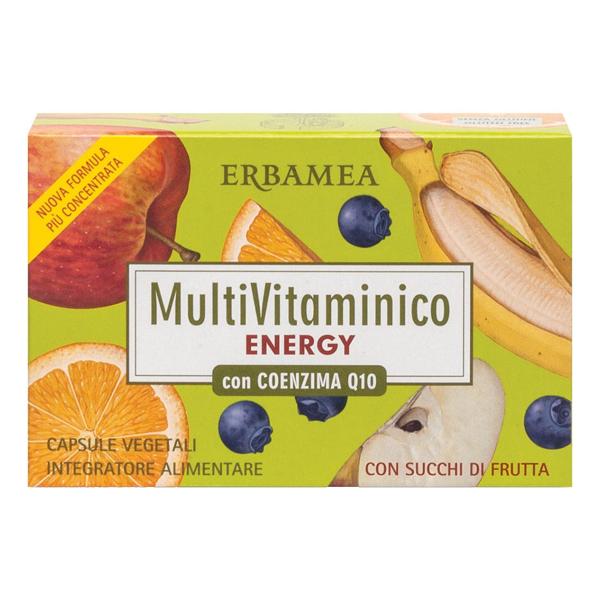 Erbamea Multivitaminico Energy con Coenzima Q10 Integratore Alimentare, 24 Capsule