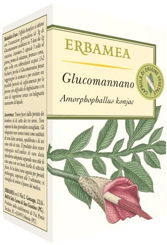 Erbamea Glucomannano Integratore Alimentare per Controllo Peso 50 Opercoli