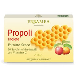 Erbamea Propoli Titolata Tavolette Masticabili, 30 Tavolette