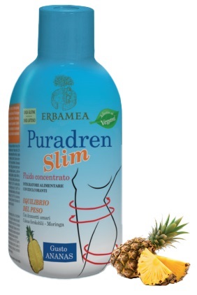 Puradren Slim Integratore Drenante Per L'equilibrio Del Peso Gusto Ananas Fluido Concentrato 500ml