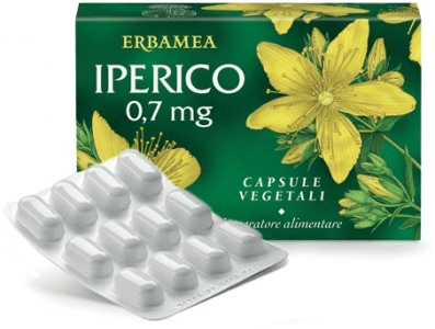 Erbamea Iperico 36 Capsule Vegetali Integratore per Benessere Mentale