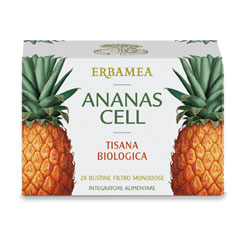 Erbamea Ananas Cell - Tisana Biologica Integratore per Inestetismi della Cellulite, 20 Buste