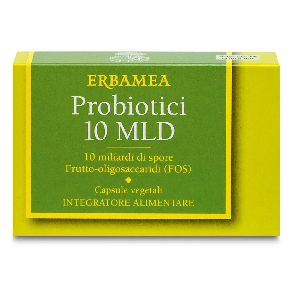 Erbamea Probiotici 10 Mld Integratore Intestinale 24 Capsule Vegetali